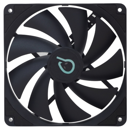 VENTILATOR SPACER PC 140x140x25 mm, Hydraulic Bearing, 52CFM, conector 3-pin, no LED,  black "SPFC-140-3P" [1]