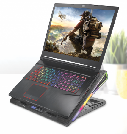 Vertux Gaming Arctic Cooling Pad with RGB - Grey [4]