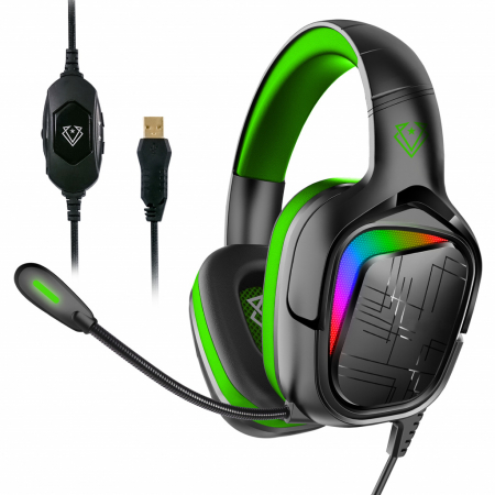 Vertux Gaming Miami 7.1 Headset with EQ soft - Green [0]