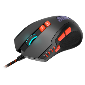 Wired Gaming Mouse with 8 programmable buttons, sunplus optical 6651 sensor, 4 levels of DPI default and can be up to 6400, 10 million times key life, 1.65m Braided USB cable, Matt UV coating surface  [1]