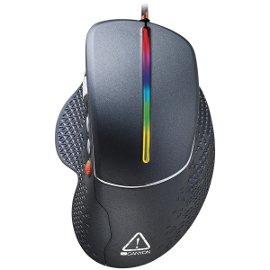 Mouse - CANYON Apstar GM-12, Wired High-end Gaming Mouse with 6 programmable buttons, sunplus optical sensor, 6 levels of DPI and up to 6400, 2 million times key life, 1.65m Braided USB cable,Matt UV coating 