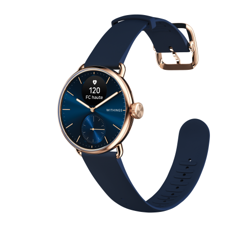 Withings Scanwatch 2 / 38mm (Activity, Sleep Tracker, ECG, Temperature, SPO2 / Stainless steel, fkm wristband, sapphire glass) - Blue [4]