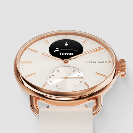 Withings Scanwatch 2 / 38mm (Activity, Sleep Tracker, ECG, Temperature, SPO2 / Stainless steel, fkm wristband, sapphire glass) - Sand [4]