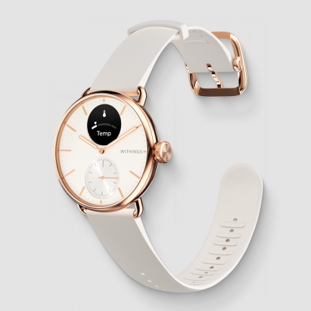 Withings Scanwatch 2 / 38mm (Activity, Sleep Tracker, ECG, Temperature, SPO2 / Stainless steel, fkm wristband, sapphire glass) - Sand [3]