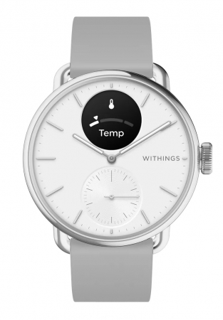 Withings Scanwatch 2 / 38mm (Activity, Sleep Tracker, ECG, Temperature, SPO2 / Stainless steel, fkm wristband, sapphire glass) - White [9]
