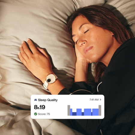 Withings Scanwatch Light / 37mm  (Activity, Sleep Tracker / Stainless steel, fkm wristband, sapphire glass) - Sand [2]