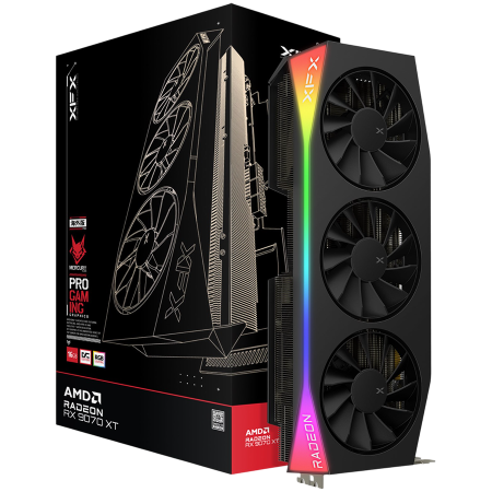 Componente PC - XFX Mercury AMD Radeon RX 9070XT OC Gaming Edition with RGB 16GB GDDR6, HDMI 3xDP