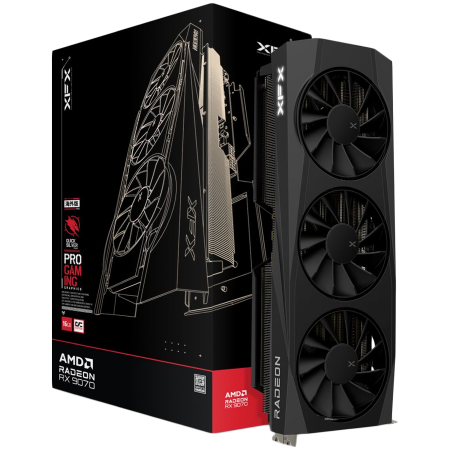 Placi Video - XFX Quicksilver AMD Radeon RX 9070 OC Gaming Edition with 16GB GDDR6 HDMI 3xDP, AMD RDNA 4
