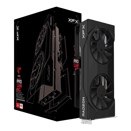 Componente PC - XFX SWIFT AMD Radeon RX 9060 Gaming Edition with 8GB GDDR6 HDMI 2xDP, AMD RDNA 4, black box, SI ONLY
