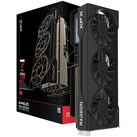 Componente PC - XFX Swift AMD Radeon RX 9070 GRE Triple 90mm Fan Gaming, 12GB GDDR6 192bit, 2790MHz / 18Gbps, HDMI 3xDP, AMD RDNA 4, 3 fan, 2 slot