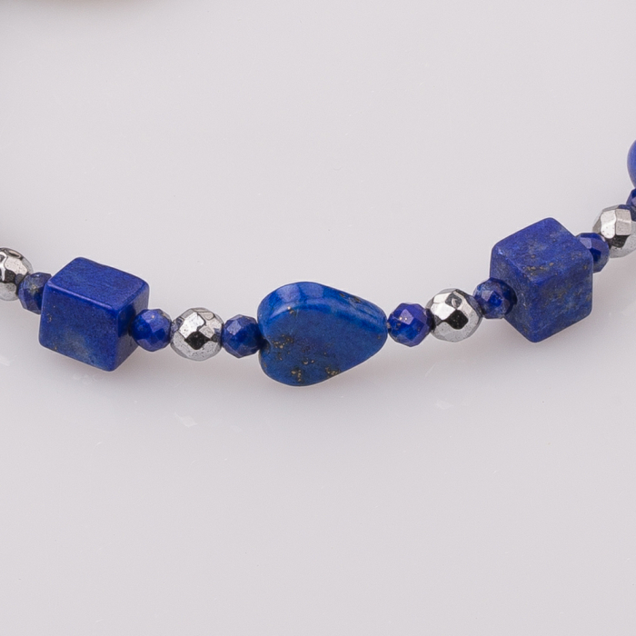 Bratara subtire din hematit cu lapis lazuli [3]