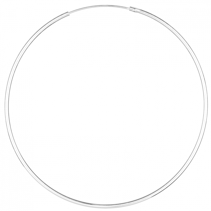 Cercei Creole mari din argint 925, cu sectiune rotunda si diametru de 6 cm 925 imagine noua 2022