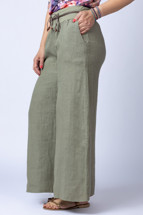 Fusta pantalon kaki casual, din in, cu o curea fancy [2]