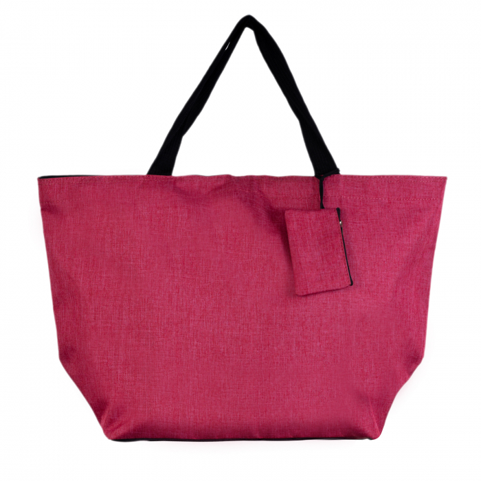 Geanta de weekend fucsia din material textil panzat