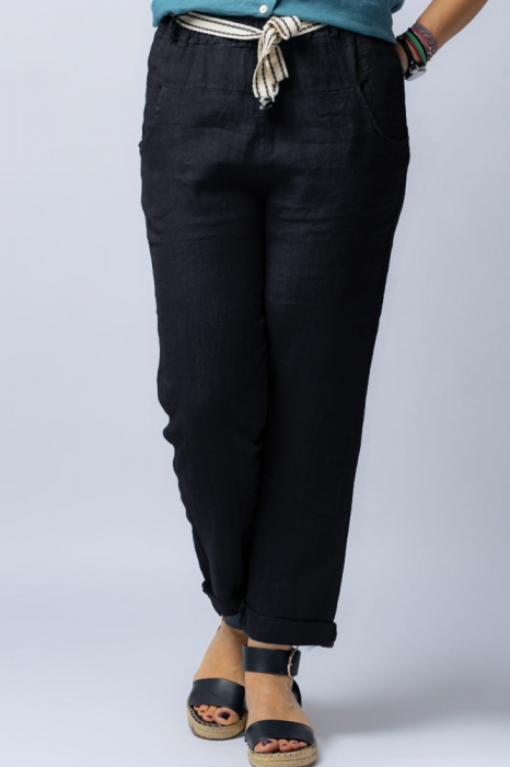 Pantaloni casual belumarin, din in