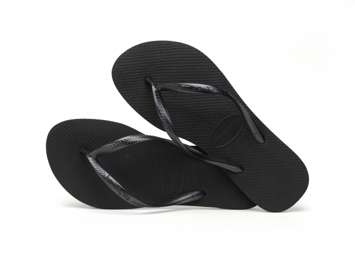 Papuci Havaianas slim din cauciuc natural, negru