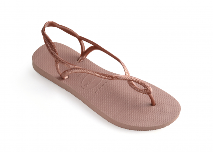 Sandale Havaianas slim din cauciuc natural, roz