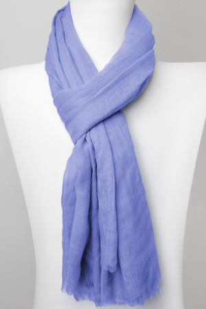 Eșarfe Uni - Esarfa dreptunghiulara din matase si vascoza, albastru lavanda