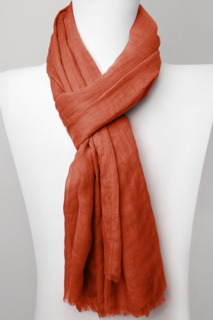 Eșarfe Uni - Esarfa dreptunghiulara din matase si vascoza, caramiziu