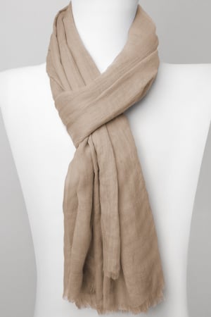 ACCESORII DAMĂ - Esarfa dreptunghiulara din matase si vascoza, camel