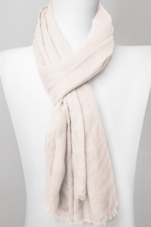 ACCESORII DAMĂ - Esarfa dreptunghiulara din matase si vascoza, bej deschis