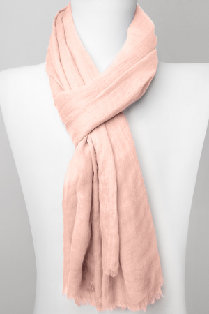 Eșarfe tip Pareo - Esarfa dreptunghiulara din matase si vascoza, roz piersica