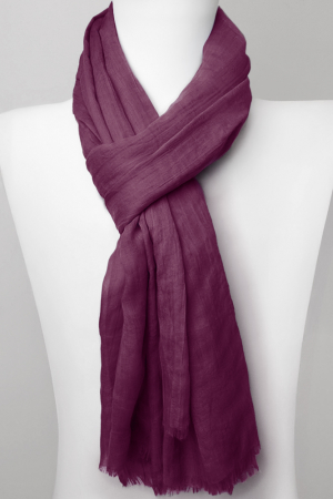 Eșarfe Uni - Esarfa dreptunghiulara din matase si vascoza, visiniu
