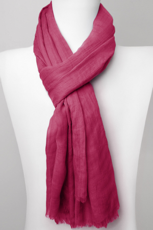 Eșarfe Uni - Esarfa dreptunghiulara din matase si vascoza, fucsia inchis
