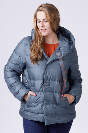 Geci Groase & Paltoane - Geaca scurta cu umplutura puf gasca, turcoaz