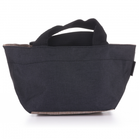 Genți din Material Textil - Gentuta cosmetice din material textil panzat, neagra