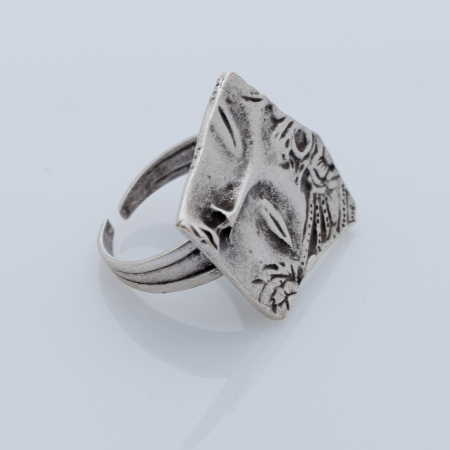 Set cercei si inel din zamac cu desing fantezist [2]