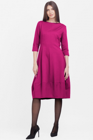 Rochii Elegante & Office - Rochie lalea din jerseu de bumbac, fucsia