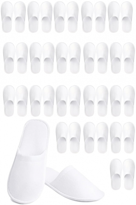 Papuci hotel,1 pereche, hotel quality, buretati, talpa cauciuc 0,4cm, marime universala, Spalabil Repetabil, Alb Alpin - Copie - Copie - Copie - Copie [2]