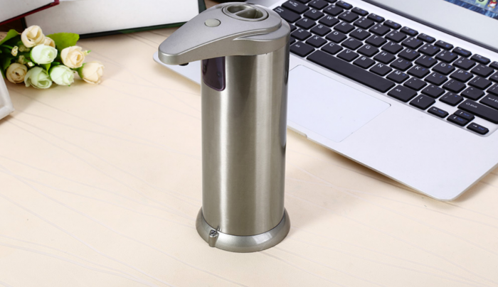 Dozator de Sapun Lichid Metalic cu Senzor 280 ML Capacitate [2]
