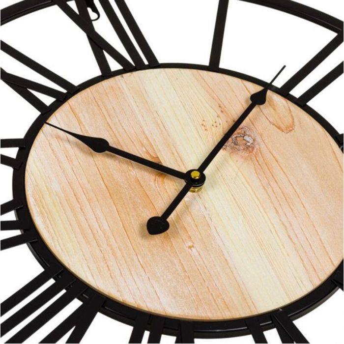 Ceas decorativ de perete "Vintage Hour" metalic, negru, 50 cm [2]