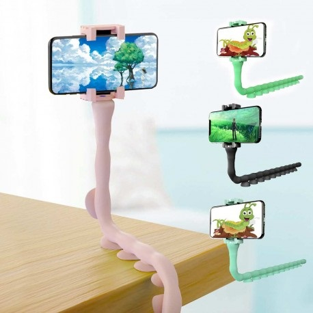 Suport telefon Worms maleabil in orice pozitie cu ventuze de prindere [3]