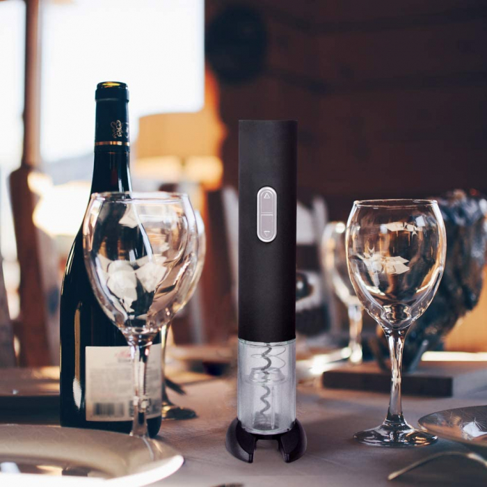 Desfacator tirbuson electric automat pentru sticle de vin + dispozitiv inlaturare sigiliu vin [3]