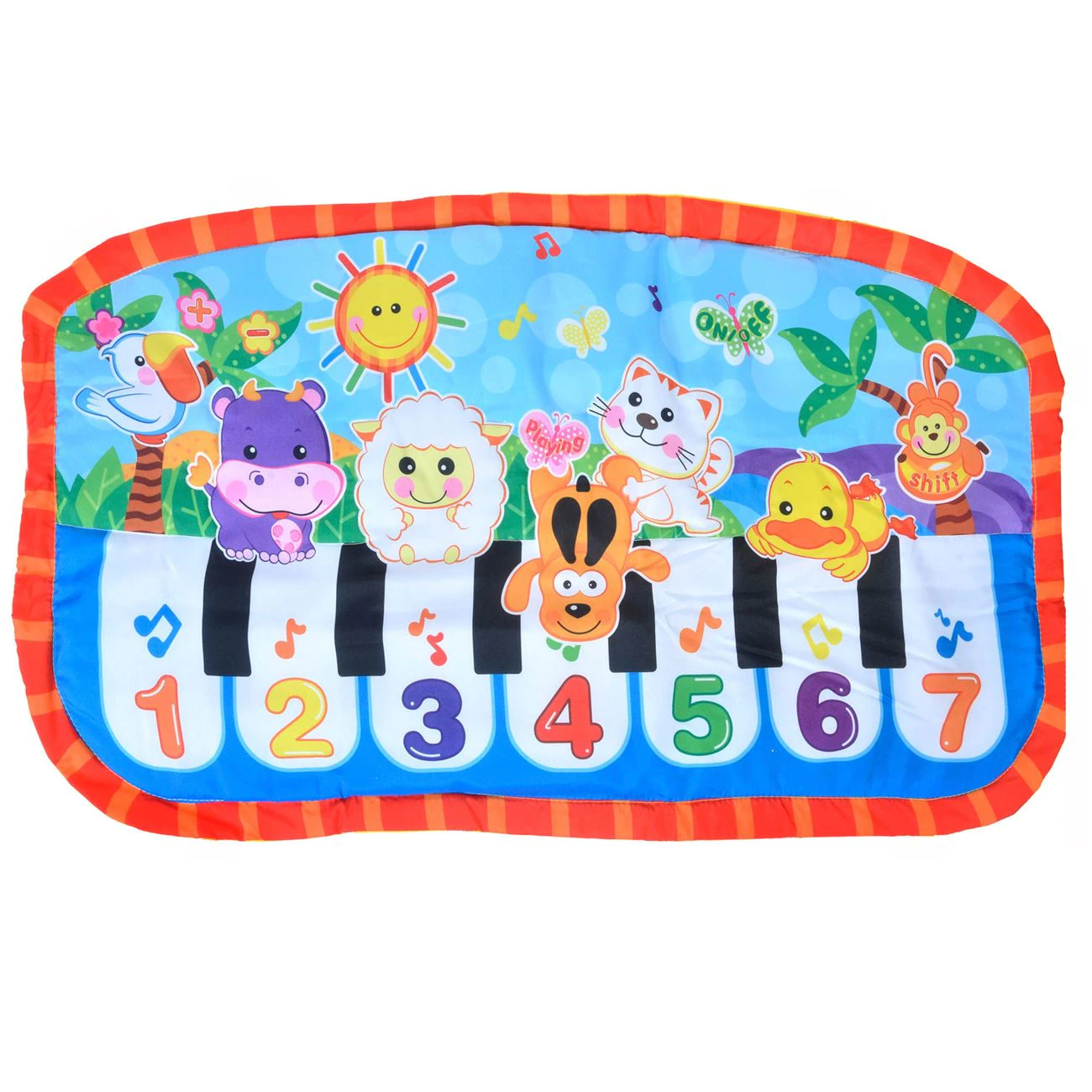 Paturica bebe muzicala educativa, cu pian si numere animale - 41 x 26 x 4 cm [1]