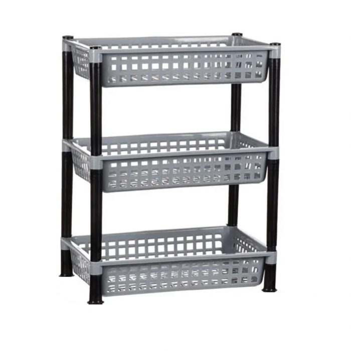 Raft plastic pentru depozitare , gri, 30x40x56 cm [2]