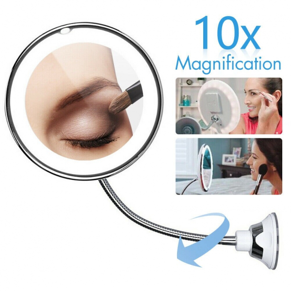 Oglinda de machiaj iluminata LED, cu brat flexibil de 34cm si rotire 360°, Matheus-FlexMirror2 [2]