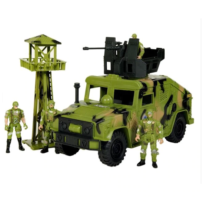 Jeep armat realist cu baterii, cu diverse accesorii si soldati [1]