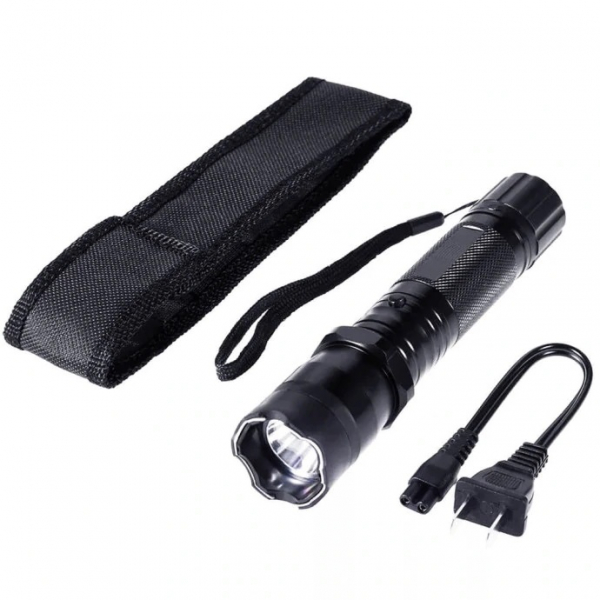 Lanterna cu electrosoc 1000Kv, bec led, metal, negru, husa inclusa BRT-1101 [3]