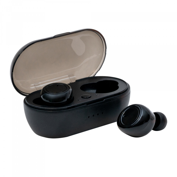 Casti wireless TWS A2, versiune bluetooth 5.0, microfon incorporat, distanta functionare 10 m, design minimalist, Negru [2]