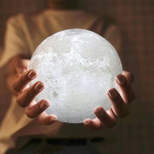 Lampa Luna Moon LED Portabila, Alb Cald si Rece, Intensitate Reglabila, Reincarcabila [6]