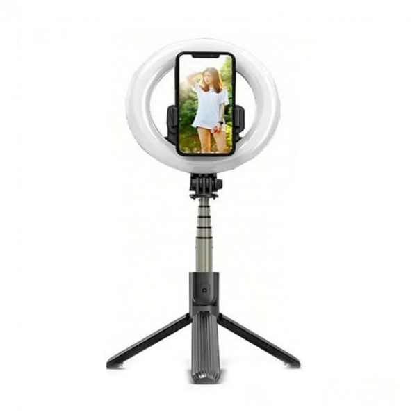 Lampa circulara Make up ,Selfie Stick Bluetooth L07, portabil, LED 5 inch, 90 cm [4]