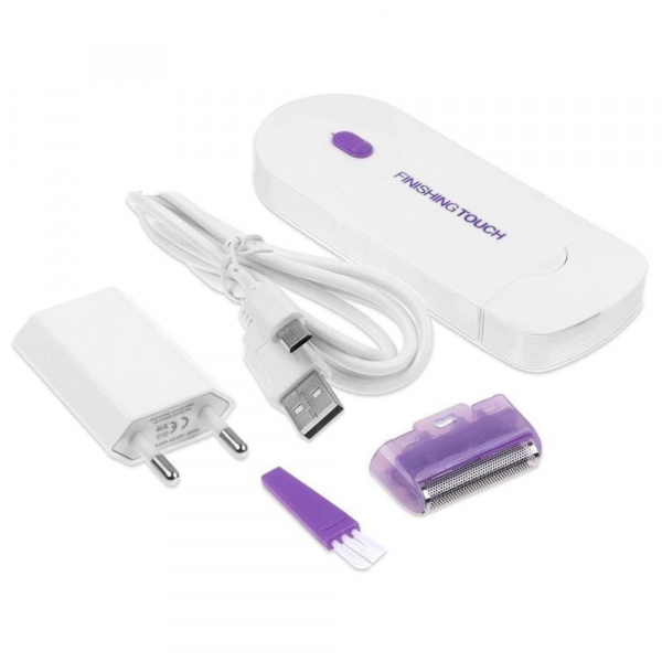 Epilator portabil Finishing Touch cu incarcare USB, elegant, cu tehnologie Sensa-Light, fara durere, alb [3]