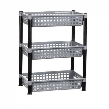 Raft plastic pentru depozitare , gri, 30x40x56 cm [1]