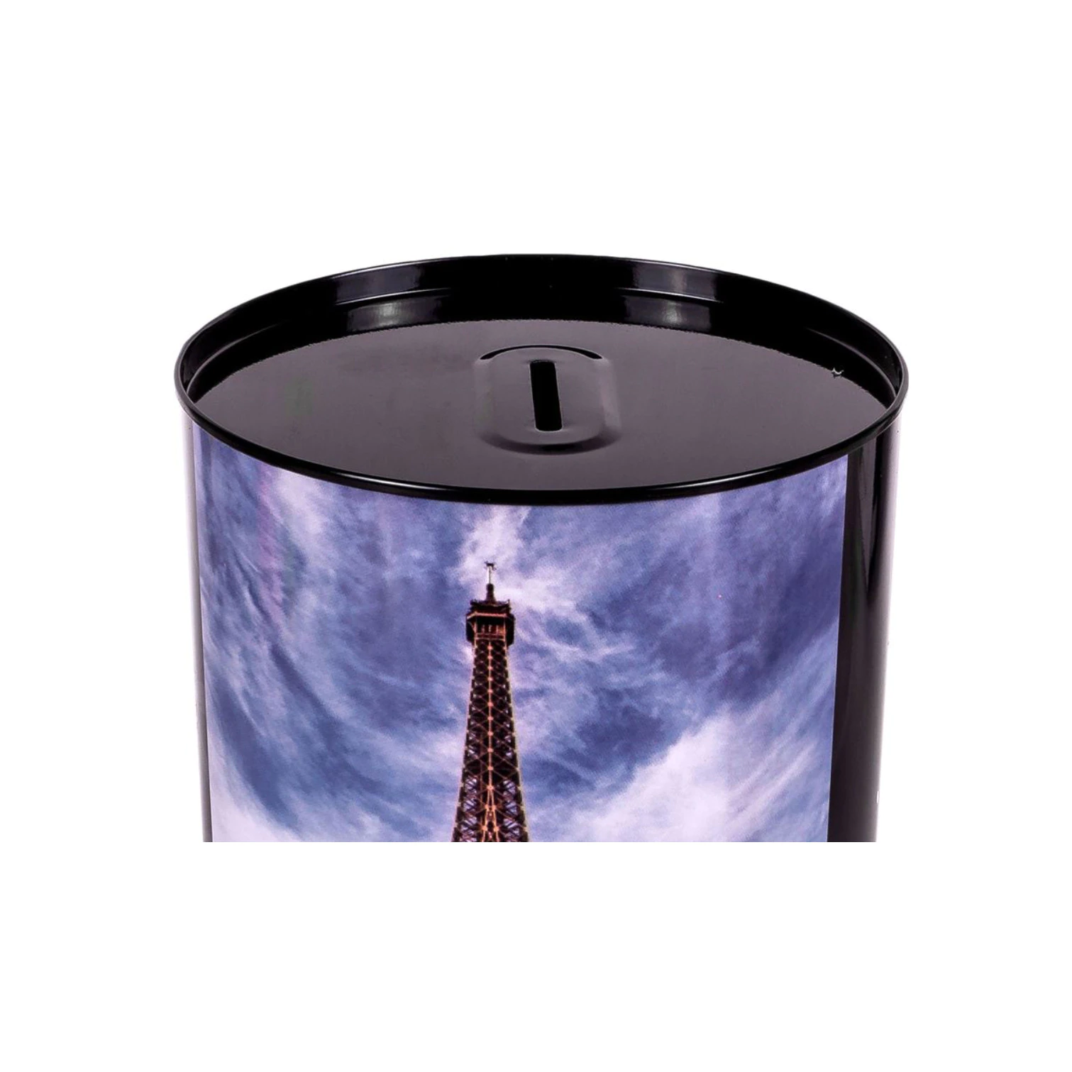 Pusculita metalica cu imprimeu turnul Eifel, 12 x 15 cm [2]