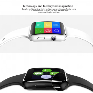 Smartwatch Usmart X6 ,ecran curbat ,cartela SIM,camera,notificari facebook,whatsapp,black [1]
