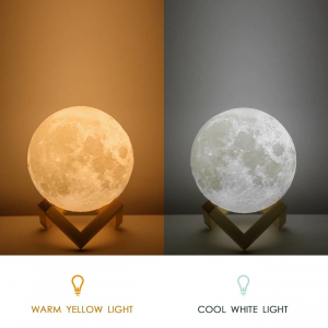 Lampa Luna Moon LED Portabila, Alb Cald si Rece, Intensitate Reglabila, Reincarcabila [1]